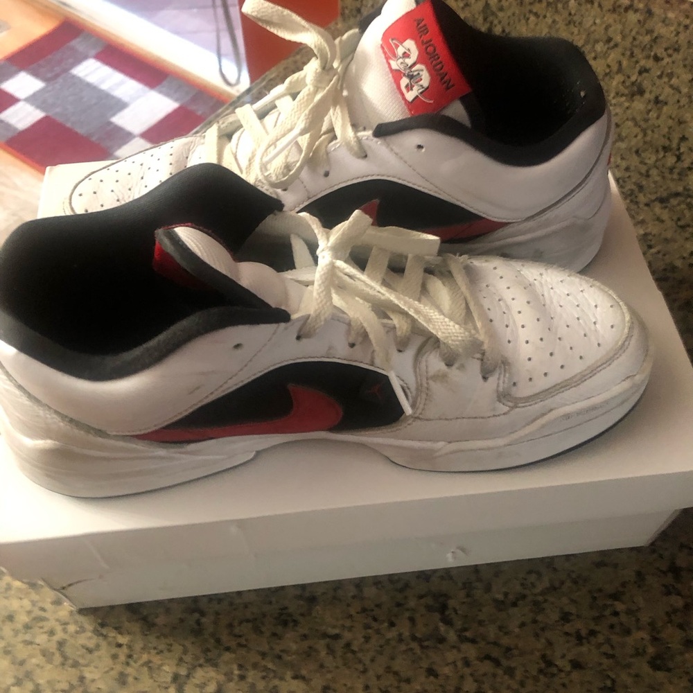 Jordan Stadium 90 White and Red Sneakers